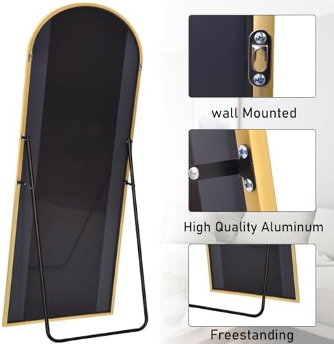 Floor Length Mirror, Wall Mounted Mirrors, Arched-Top Body Mirror - Image 6
