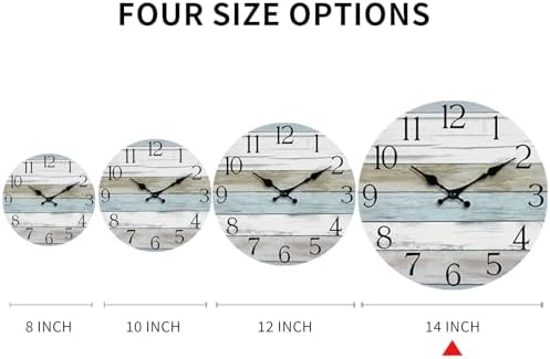 14 Inch Wall Clock, Silent Battery Operated Analog Clock - Image 2