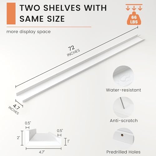 Picture Ledge Shelf, Long Floating Shelves - Image 3