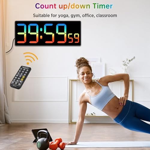 Soobest Digital Wall Clock, Remote Control Electric Timer Seconds - Image 4