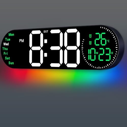 17.2 Inch Large Digital Wall Clock by GLOKUUCA