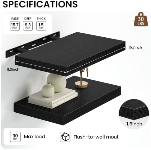 Heimlove 16 inchs Floating Shelves - Image 3
