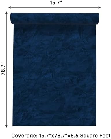 VaryPaper 15.7"x78.7" Dark Blue Crushed Velvet Contact Paper Peel and Stick - Image 6