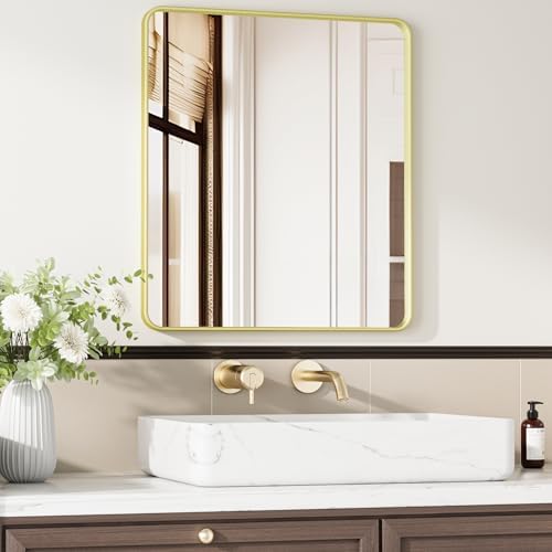 Gold Bathroom Mirror 28X36 Inch Bathroom Vanity Mirror - Image 2