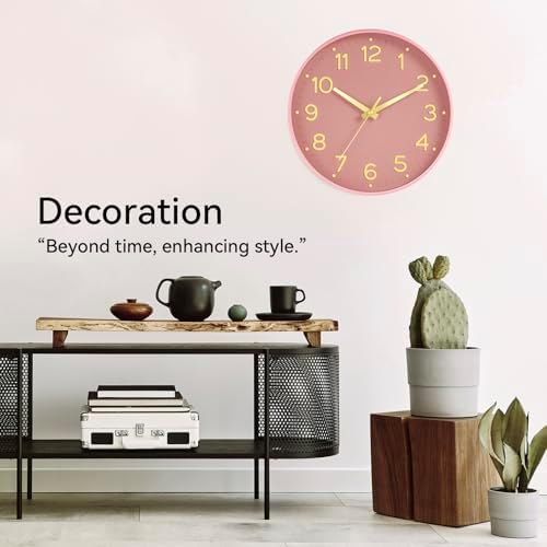 Roymnie 8 Inch Wall Clock, Battery Operated Silent Non Ticking Analog - Image 5