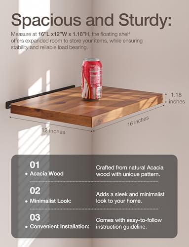 BATODA 16” x 12” Extra Deep Floating Shelves - Image 2