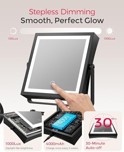 Rechargeable Wall Mounted Makeup Mirror - Image 4