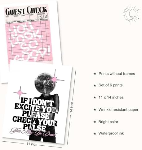 Habseligkeit Pink Fashion Wall Art Prints, Trendy Cute Wall Art Posters - Image 2