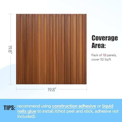 STICKGOO 3D Slat Wall Panels, PVC Fluted Wall Decor, 12 Tiles - Image 5