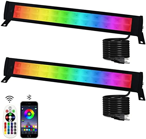2 Pack 50W RGB Wall Washer Light, Indmird Stage Wash Light Bar, RGB Light Bar by Indmird