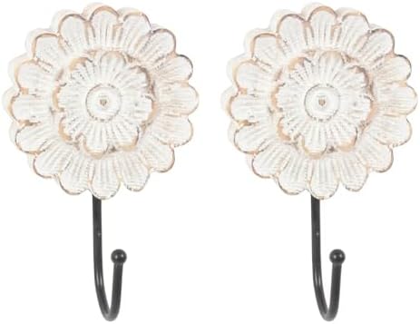 dwellington Distress Wood Flower Coat Hooks by dwellington