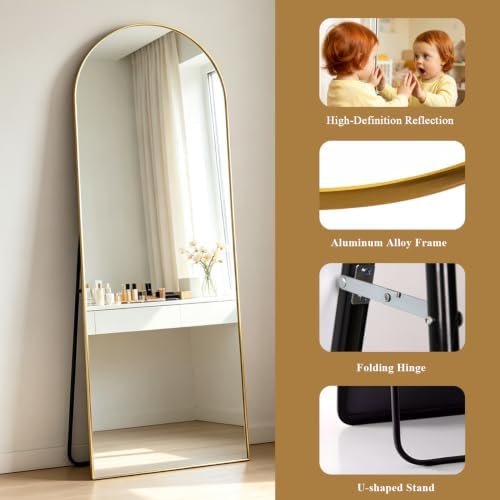 Full Length Floor Mirror, Modern Full Body Wall Mirror - Image 4