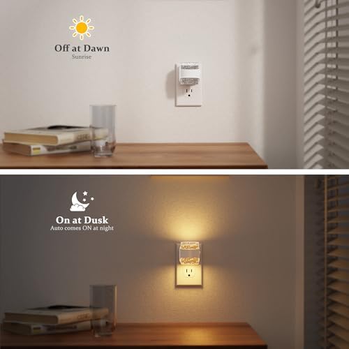 JandCase LED Night Light, Bubble Night Lights Plug into Wall Auto, 3 Color - Image 2