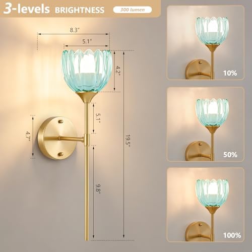 Vintage Battery Operated Wall Sconce Set of 2 - Image 5