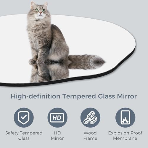 22x30 Inch Irregular Black Framed Wall Mirror - Image 4