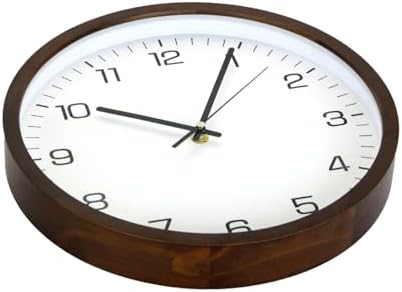 MEIRED Wooden Wall Clock 12 Inch Silent Non Ticking Wall Clocks Battery - Image 3