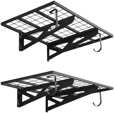 VEVOR 2-Pack Heavy Duty Garage Wall Shelving, 2 x 3 ft Steel Wall Mounted by VEVOR