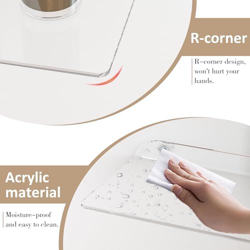 Sezanrpt 11.4x16 Inch Acrylic Corner Floating Shelf Set of 4, Security Cameras - Image 5