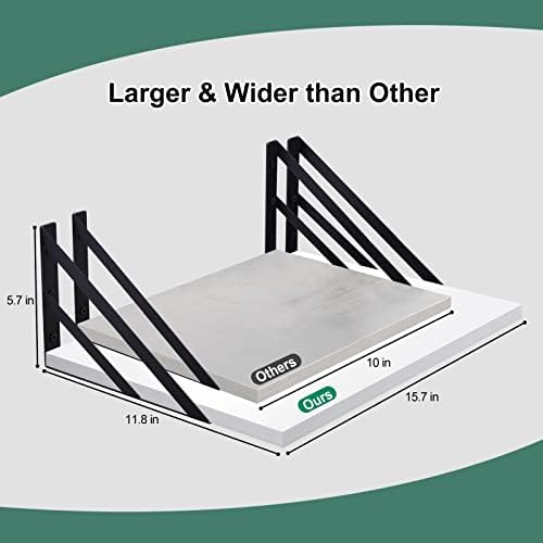Tectocker-DOU 2 Pc Deep Floating Wall Shelves, Heavy Duty - Image 3