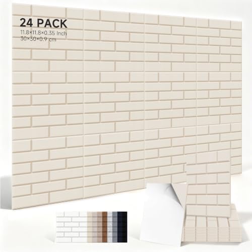 TO-TH Sound Proof Panels 24 Pack Self-Adhesive Acoustic Wall Panel by TO-TH