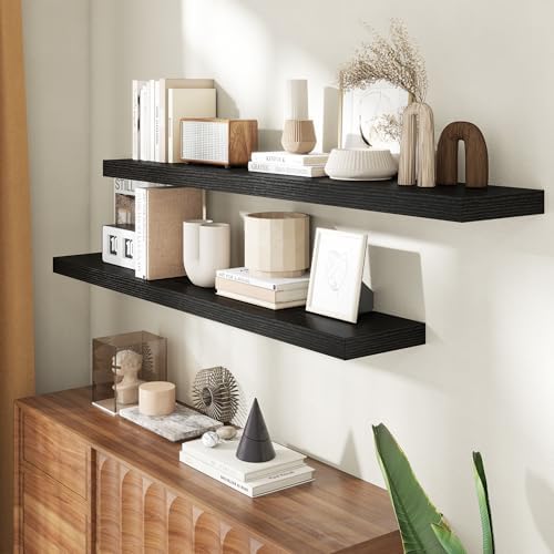 55 Inch Floating Shelves for Wall, 8 Inch Deep, Invisible Brackets - Image 2
