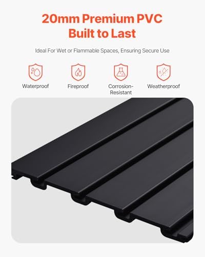 VEVOR Slat Wall Paneling, 4 x 4 ft, PVC Garage Slatwall - Image 3