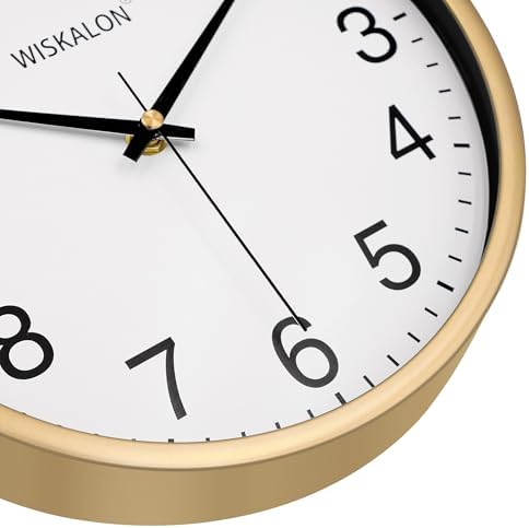 10in Silent Gold Wall Clock Battery Operated Modern Kitchen Horloge Murale - Image 5