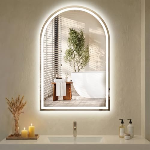 Arched LED Bathroom Mirror by HAPPYMONTLLC