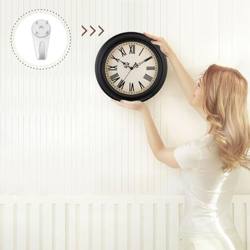 Plumeet Retro Wall Clock, Roman Numerals, Battery Operated - Image 6