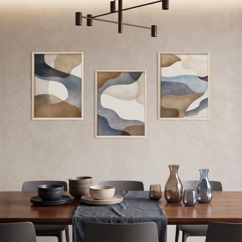 Aryroi Abstract Watercolor Block Framed Canvas Wall Art Set- 12"x16"x3 - Image 4