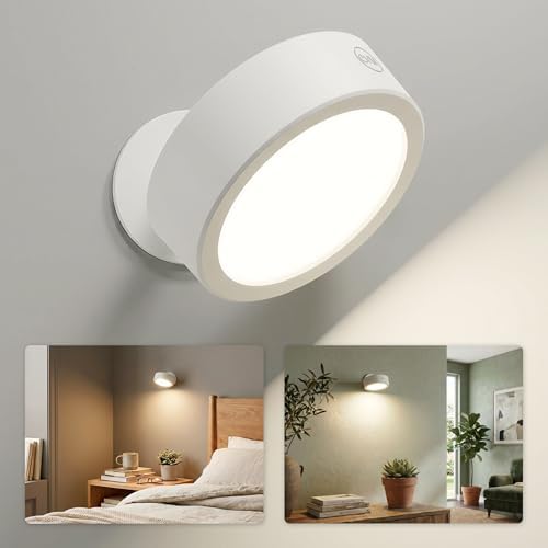 EZVALO LED Wall Mounted Light, 3000mAh Rechargeable Cordless Wall Sconce by EZVALO