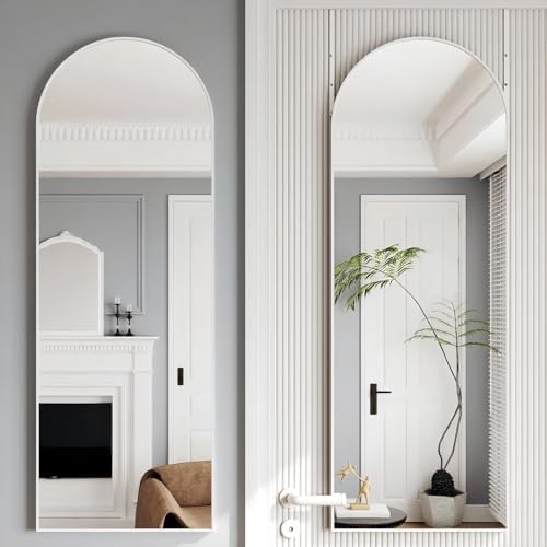 50"x 16" Door Mirror, Arched Full Length Hanging Mirror by JAWGLOW