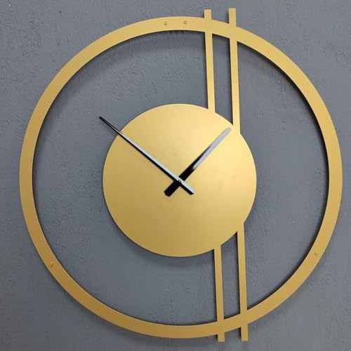 Double Line Minimalist Metal Wall Clock – Modern, Sleek Design by Vivazle
