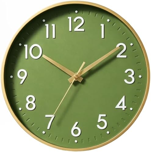 Small 8 Inch Modern Wall Clock Battery Operated Silent Non Ticking Analog by MOSEWAWALLCLOCK