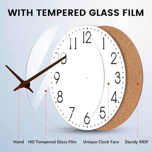 12 Inch Wall Clock, Silent Non-Ticking Modern Analog Wall Clocks - Image 4