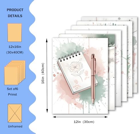 KYSNGMT Makeup Wall Art Pink and Green Fashion Posters Unframed 6 Pcs - Image 2
