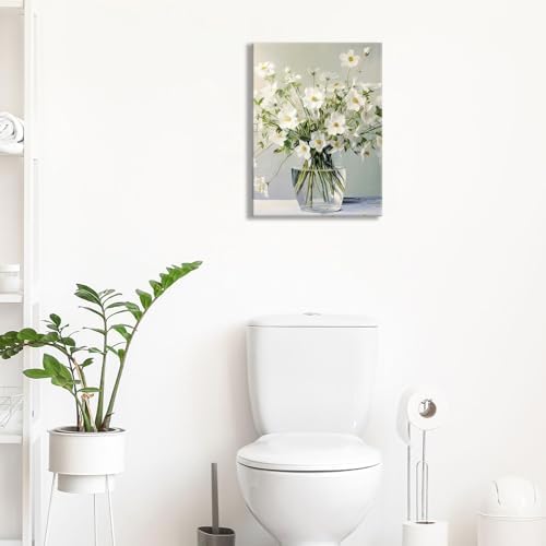 daktenn Floral Canvas Wall Art Bathroom Wall Art Pictures Wall Decor Home Decor - Image 6