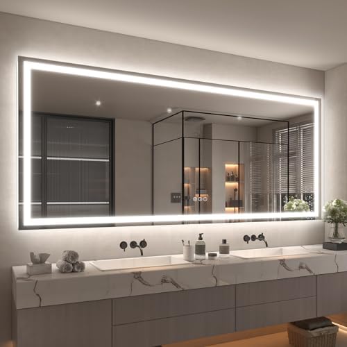 88x38 LED Lighted Bathroom Mirror by ODDSANMirrors