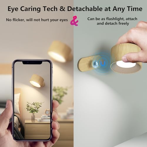 AKSDA Rechargeable Wall Sconce, Battery Operated LED Reading Light - Image 4