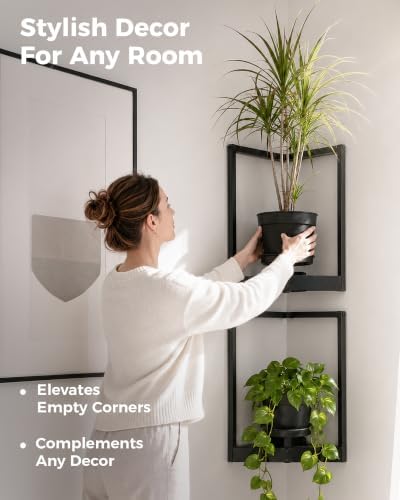 Bamworld Picture Frame Wall Planters Set of 2 Corner Wall Plant Holder - Image 4