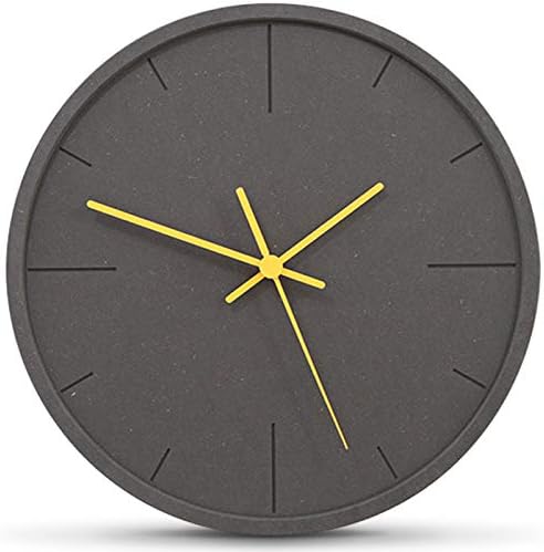Stephanie Imports Modern Minimalist Dark Concrete Silent Wall Clock by StephanieImports