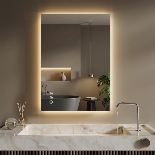 22"X30" LED Bathroom Mirror by FLYECHO