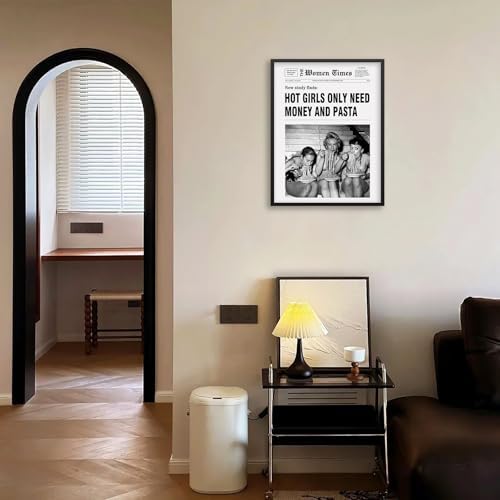 Trendy Black And White Aesthetic Poster Vintage Newspaper Wall Art Fashion - Image 6