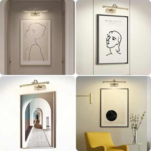 Tassuowell LED Picture Lights for Wall Rechargeable, Battery Operated Art Light - Image 5