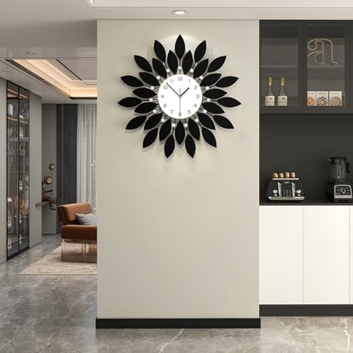 FLEBLE Large Wall Clock for Living Room Decor Clock Silent Battery Operated - Image 4
