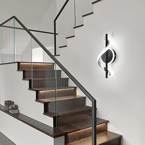 EIDISUNY LED Wall Sconces Indoor, 12W LED Wall Mount Lights, Modern Spiral Wall - Image 5
