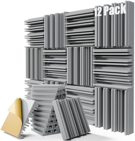 12 Pack Sound Proof Foam Panels by ZELMINE