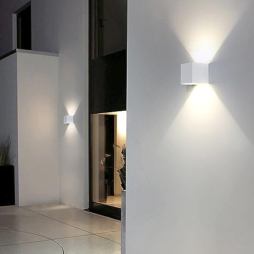2 PCS 12W Outdoor Sconces Wall Lights LED Exterior/Interior Up and Down Lights - Image 2