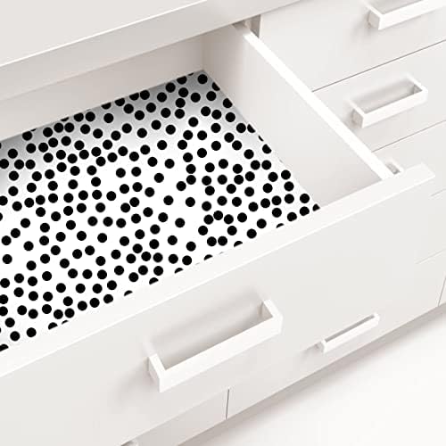 17.3”x480” Black and White Polka-Dot Wallpaper Self-Adhesive Contact Paper - Image 4
