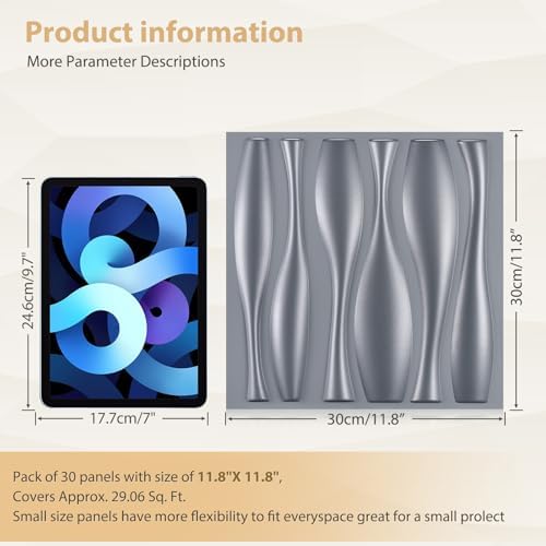 Heikki 30 Pack 3D Wall Panel for Interior Wall Décor, PVC Flower Textured Wall - Image 4